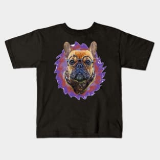 Oil Paint Frenchie Bulldog Kids T-Shirt